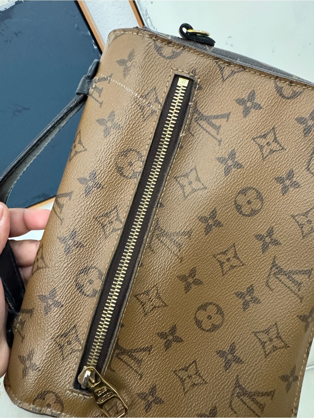 Louis Vuitton Reverse Monogram Pochette Metis - Brown & Dark Brown - Picture 8 of 8